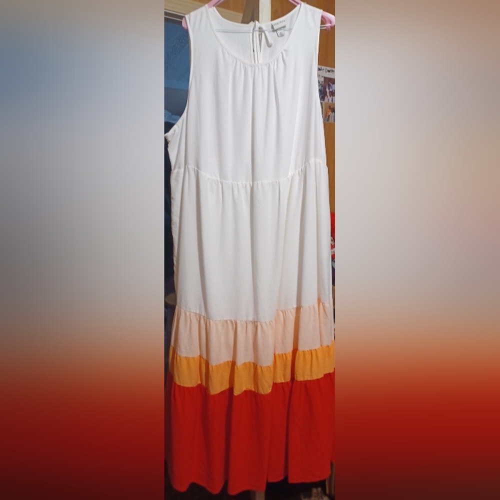 AVA & VIV Maxi 4X Sundress Sleeveless Long dress Brand New Unworn